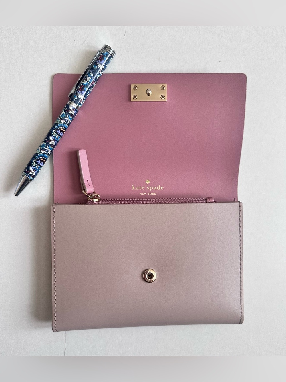 Kate Spade Continental Flap Wallet In Taupe Color Small Size